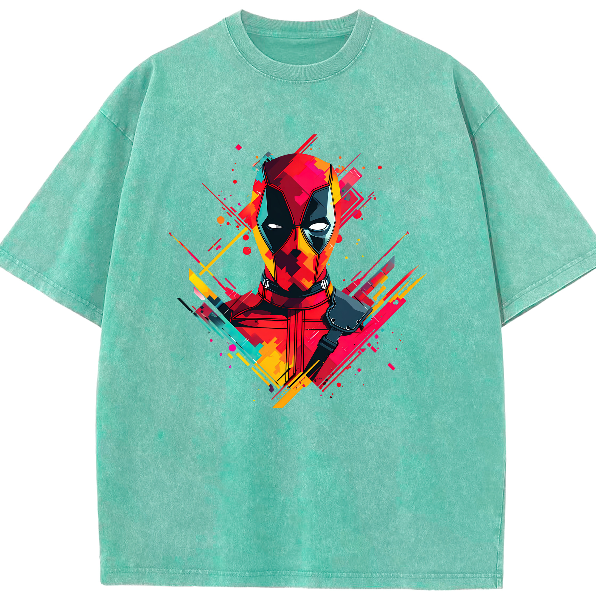 （画像用） Deadpool デッドプール 綿100% ヴィンテージ風 半袖Tシャツ（フロントプリント）